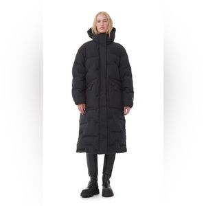 Ganni black oversized soft puffer